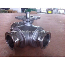 Hot Sale 3 way ball valves clamp End